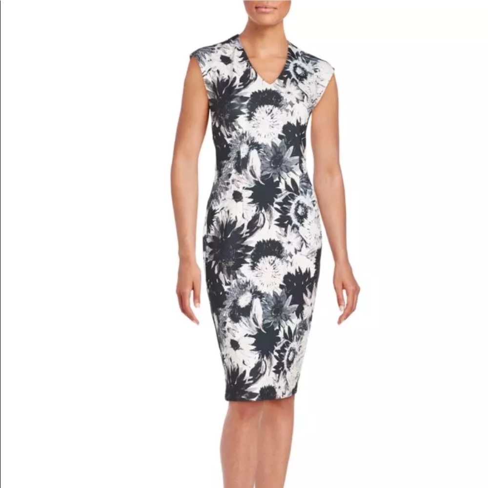 New Saks Fifth Avenue Dress 8 Med Back Zip Sheath